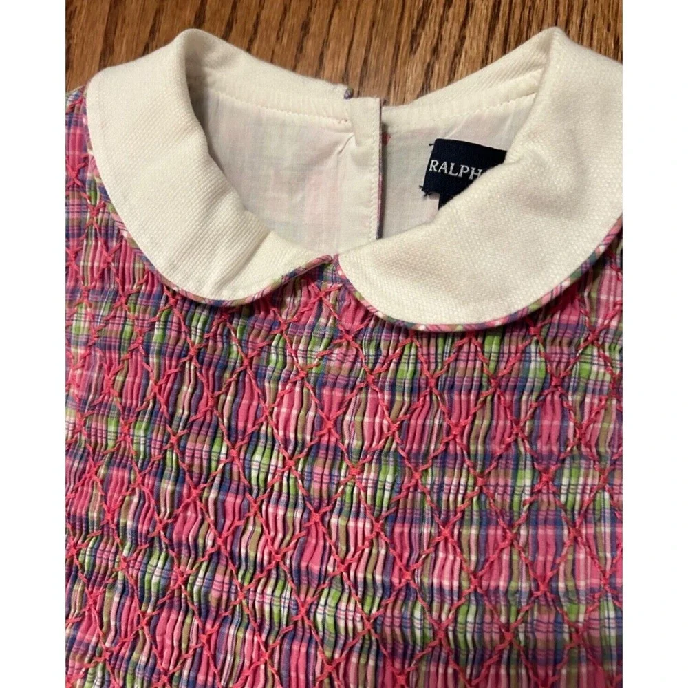 Ralph Lauren Girls Plaid Dress Rare Find size 5 Sleeveless 100% Cotton